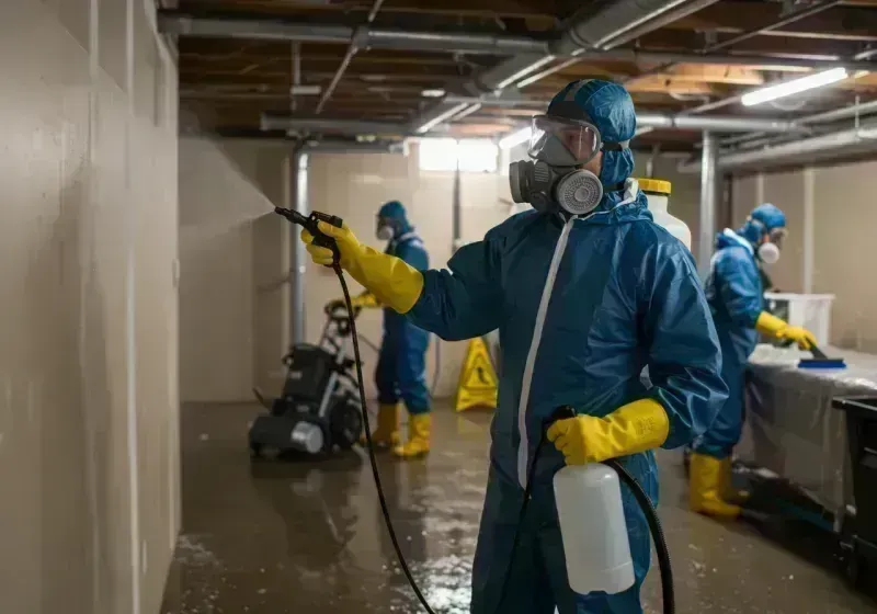 Basement Sanitization and Antimicrobial Treatment process in Dolton, IL