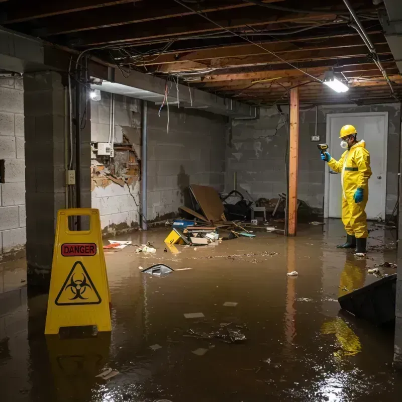 Flooded Basement Electrical Hazard in Dolton, IL Property